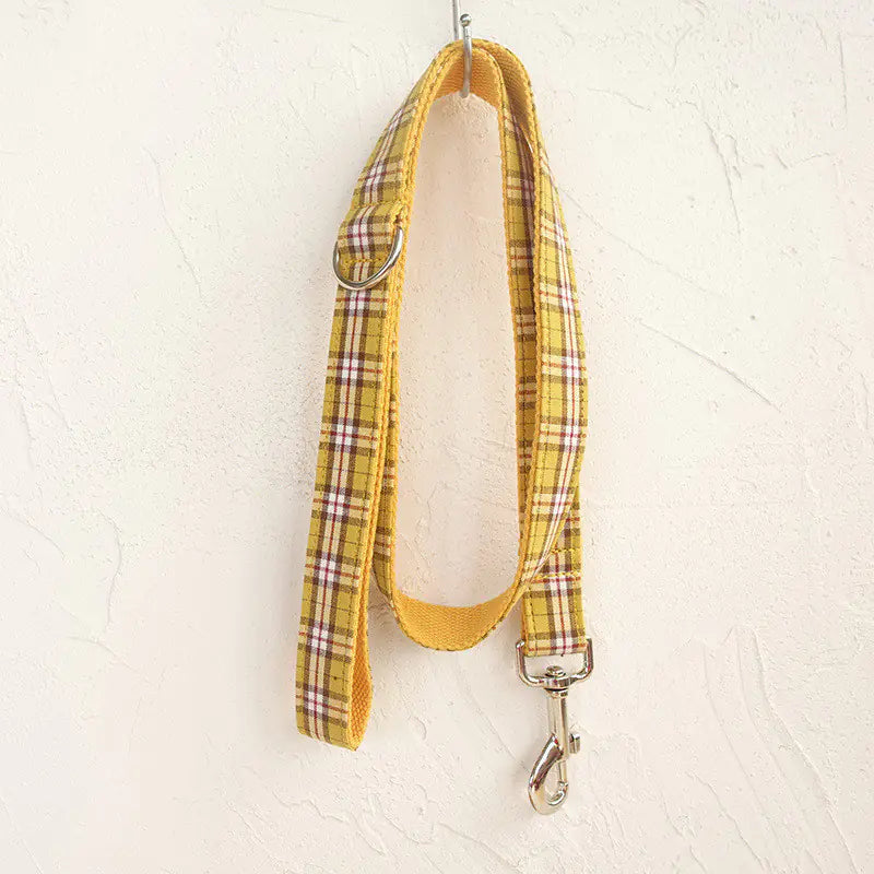 Ensemble TARTAN CHIC – Collier, Laisse & Nœud Papillon