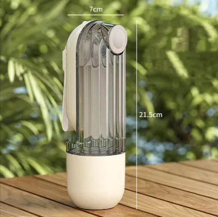 Bouteille 2-en-1 Raffinée pour Eau & Nourriture – Promenades et Voyages