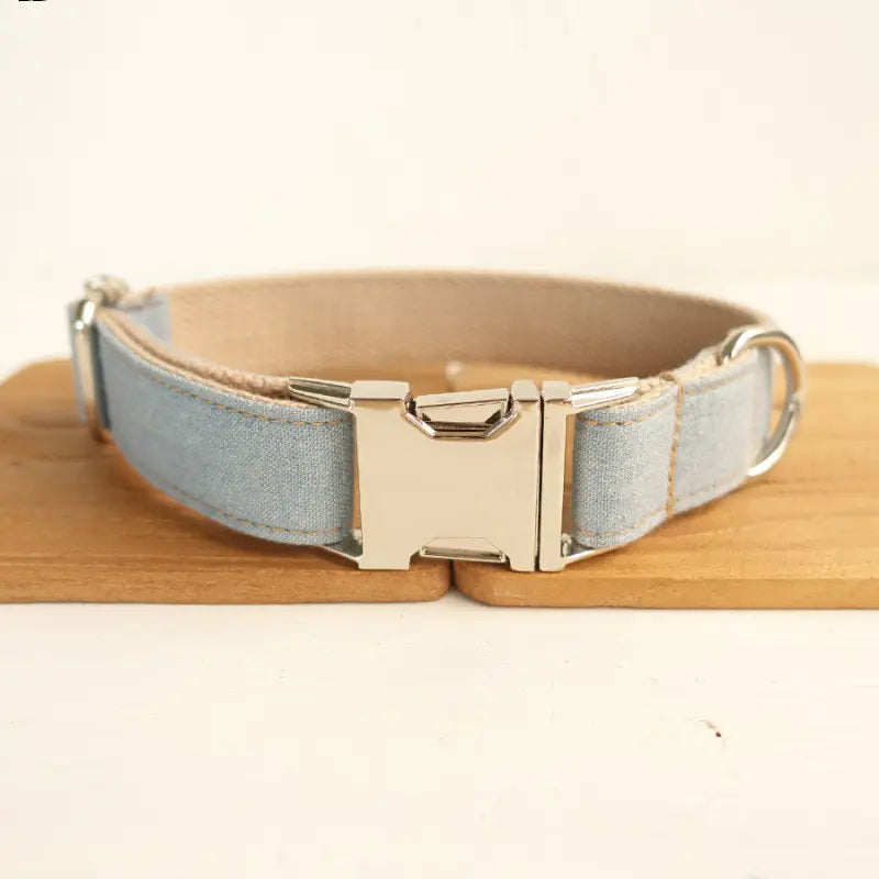 Ensemble AZUR ROYAL – Collier, Laisse & Nœud Papillon