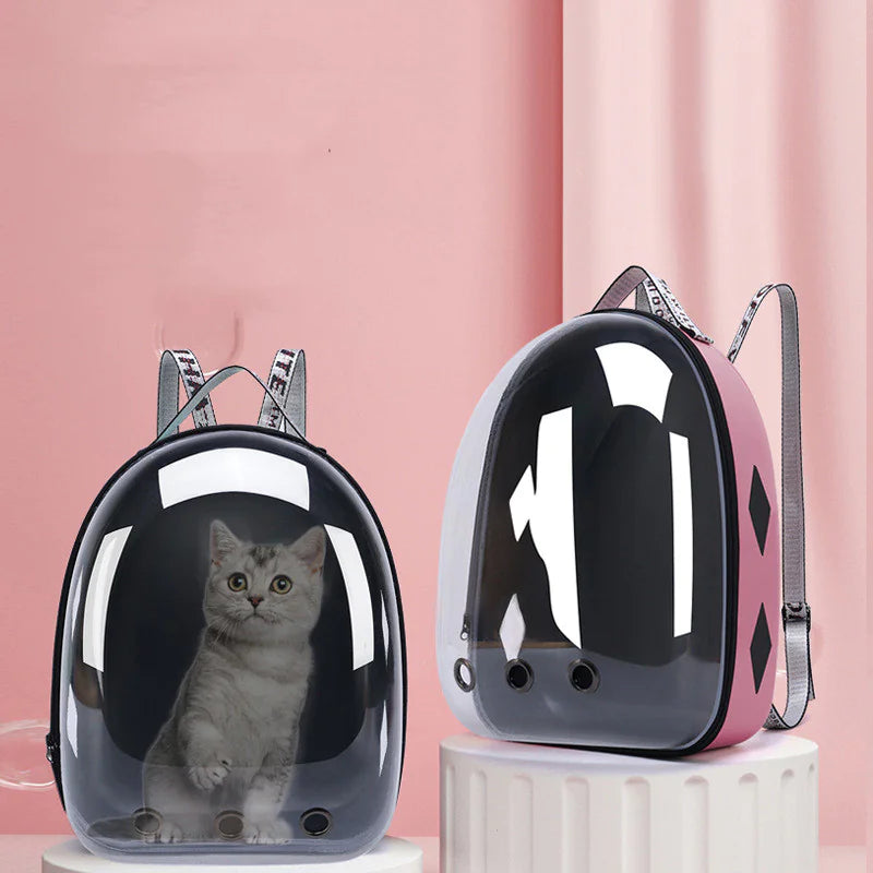 Sac à Dos Capsule Transparent – Confort & Sécurité pour Chat et Petit Chien