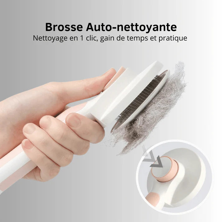 Brosse auto-nettoyante pour chat & chien
