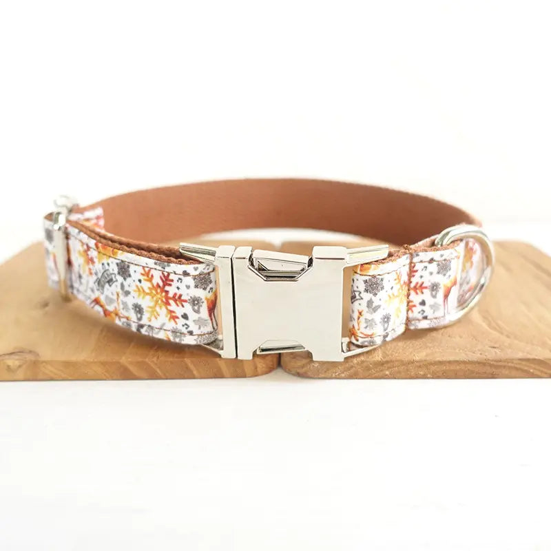 Ensemble FORET ENCHANTEE – Collier, Laisse & Nœud Papillon