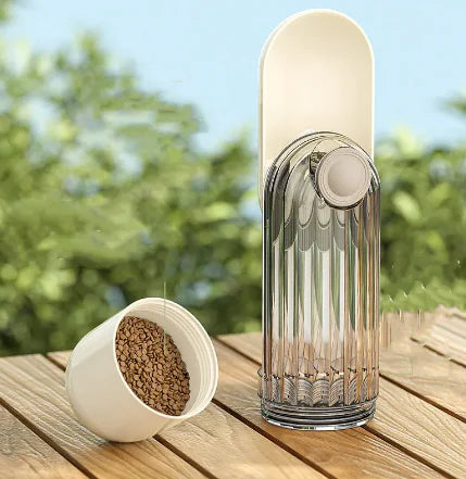 Bouteille 2-en-1 Raffinée pour Eau & Nourriture – Promenades et Voyages