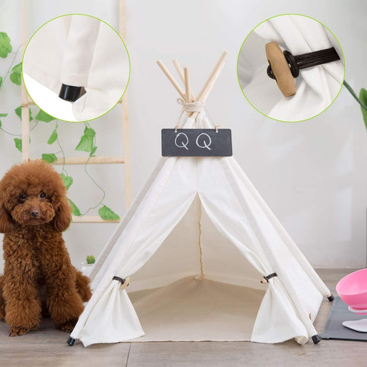 Tipi Confort en Bois – Niche Chic pour Chat & Petit Chien 🐾