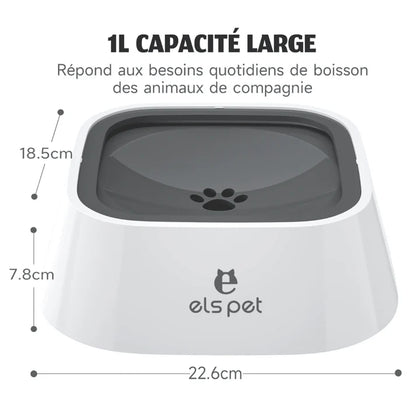 Gamelle Anti-Éclaboussures – Distributeur d’Eau Intelligent pour Chiens & Chats 💧